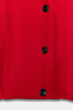 ZARA ДВУБОРТНАЯ КУРТКА ИЗ МЯГКОЙ ТКАНИ, КРАСНЫЙ