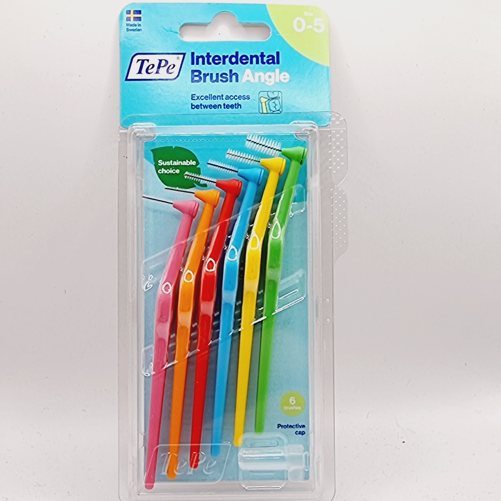 TePe угловые межзубные ершики 0.4-0.8 мм Interdental Brush Angle (6 шт) (Швеция)