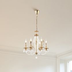 Люстра Rivoli Melanie 1020-206 6 х Е14 40 Вт хрусталь классика | Rivoli