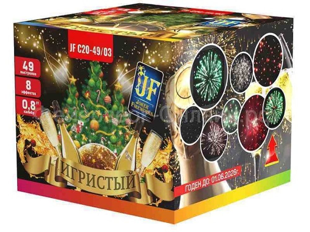 Фейерверк, батарея салютов Игристый U 49 х 0,8"