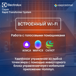 Инверторный конвектор Electrolux Rapid Transformer с блоком управления ECH/R-1000 T-TUI4 с WI-FI без шасси, 10 ступеней мощности