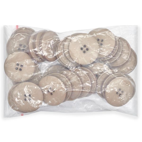 Пуговицы 4 прокола 40L=25 мм, (Beige (бежевый)), 36 шт
