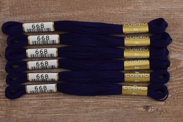 Мулине Lecien Cosmo, цв. 0668 / 6 мот. по 8 метров, в 6 сложений