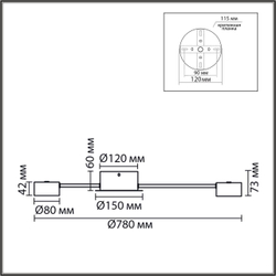 8344/10C COMFI LN26 251 черный, металл Люстра GX53 LED 10*7W 220V TORINA