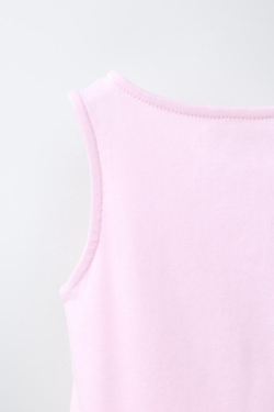 ZARA ФУТБОЛКА С ПУГОВИЦАМИ, РОЗОВЫЙ