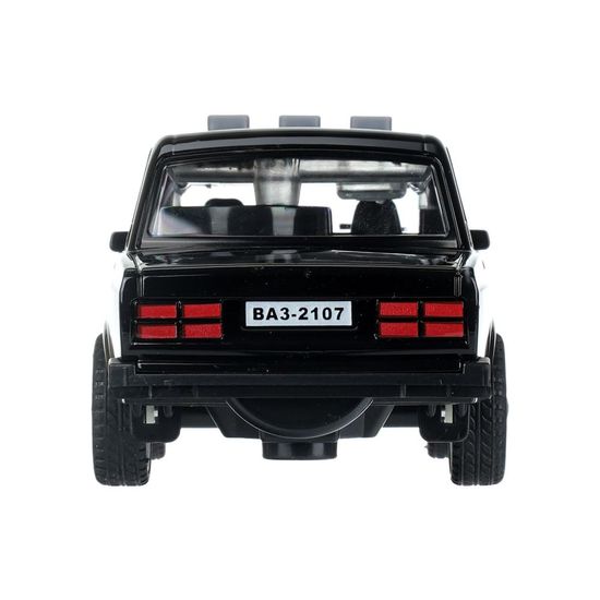 Машина пластик свет-звук LADA 2107 16 см, инерц, черный, кор. Технопарк