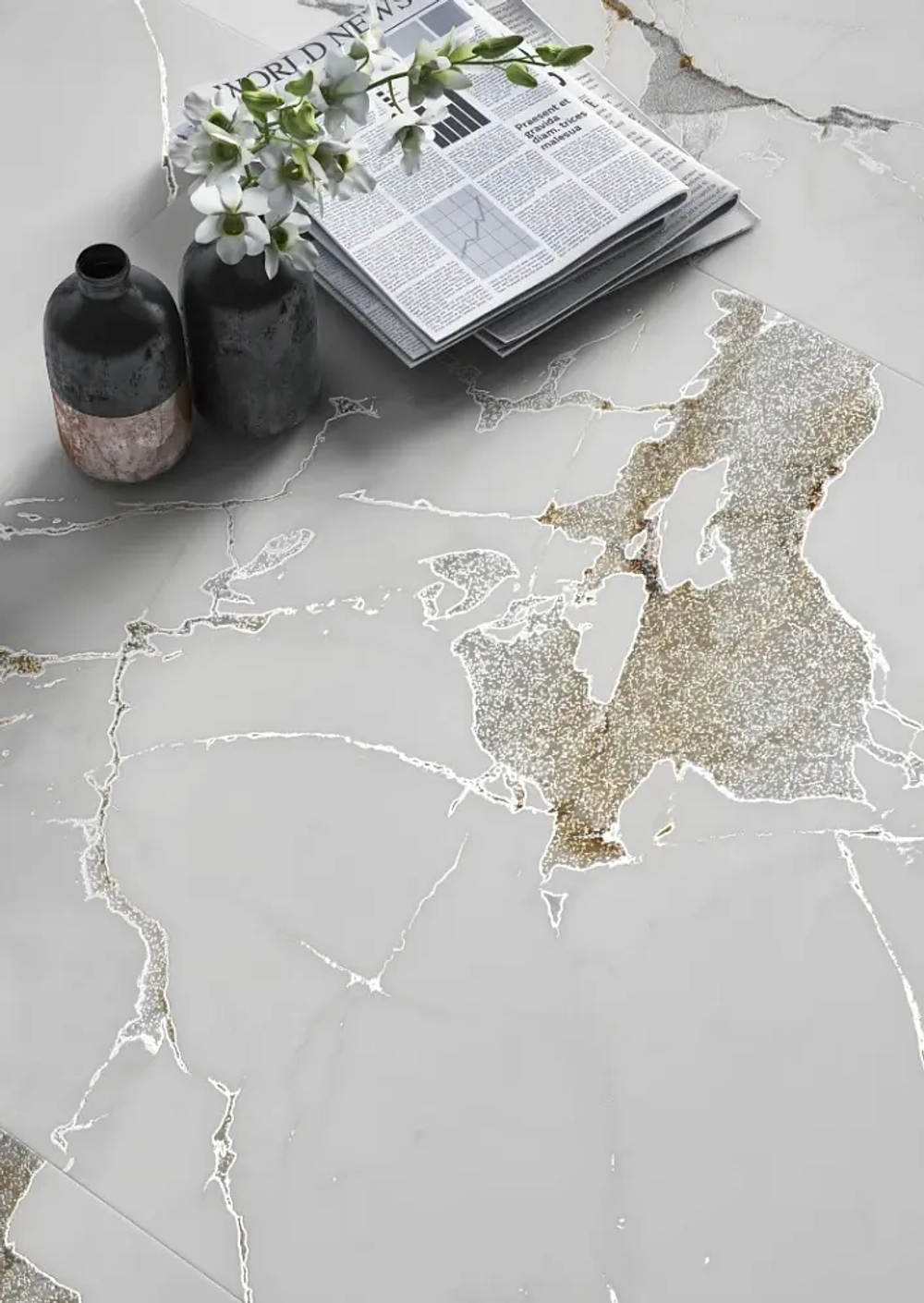 Керамогранит Primavera Maverick White Carving 60x60 см (CR104)