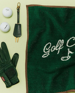 ZARA HOME ХЛОПКОВОЕ ПОЛОТЕНЦЕ "GOLF CLUB", ЗЕЛЕНЫЙ