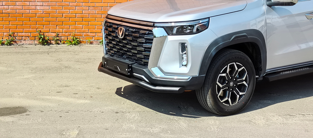 Бампер силовой передний/защита штатного бампера Changan Hunter Plus c защитой радиатора РИФ