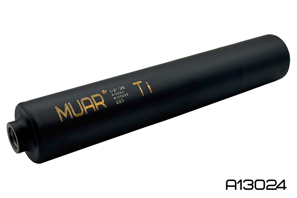 Титановый газоразгруженный ДТКП на AR-15 223 Rem, резьба 1/2"-28 правая, МУАР / MUAR