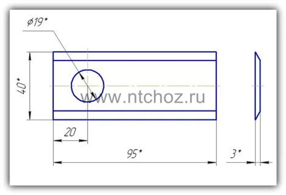 Нож WR-95.40.3.19 косилки (Lisicki, Wirax) Астрон