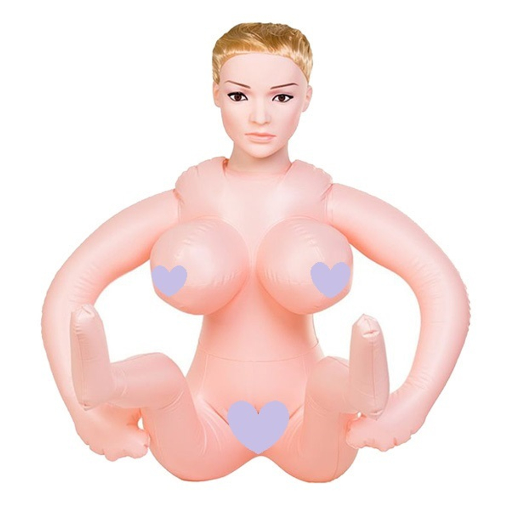 Надувная секс-кукла с реалистичной головой и поднятыми ножками ToyFa Liliana Dolls-X 117015