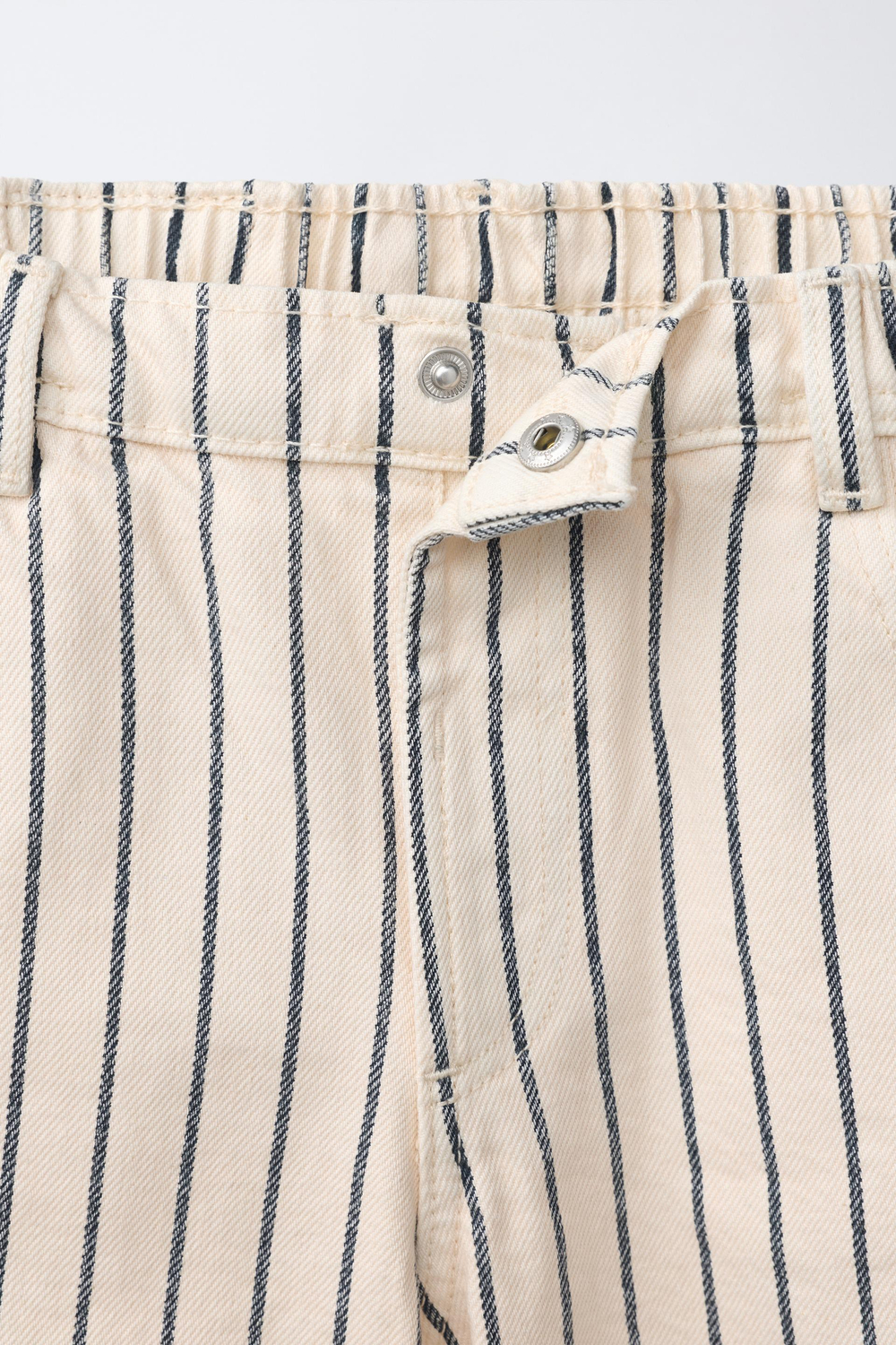ZARA ДЖИНСЫ BAGGY В ПОЛОСКУ, СИНИЙ/БЕЛЫЙ
