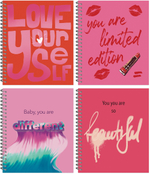 Тетрадь общая 48 листов на металлическом гребне "Barbie style lettering"
