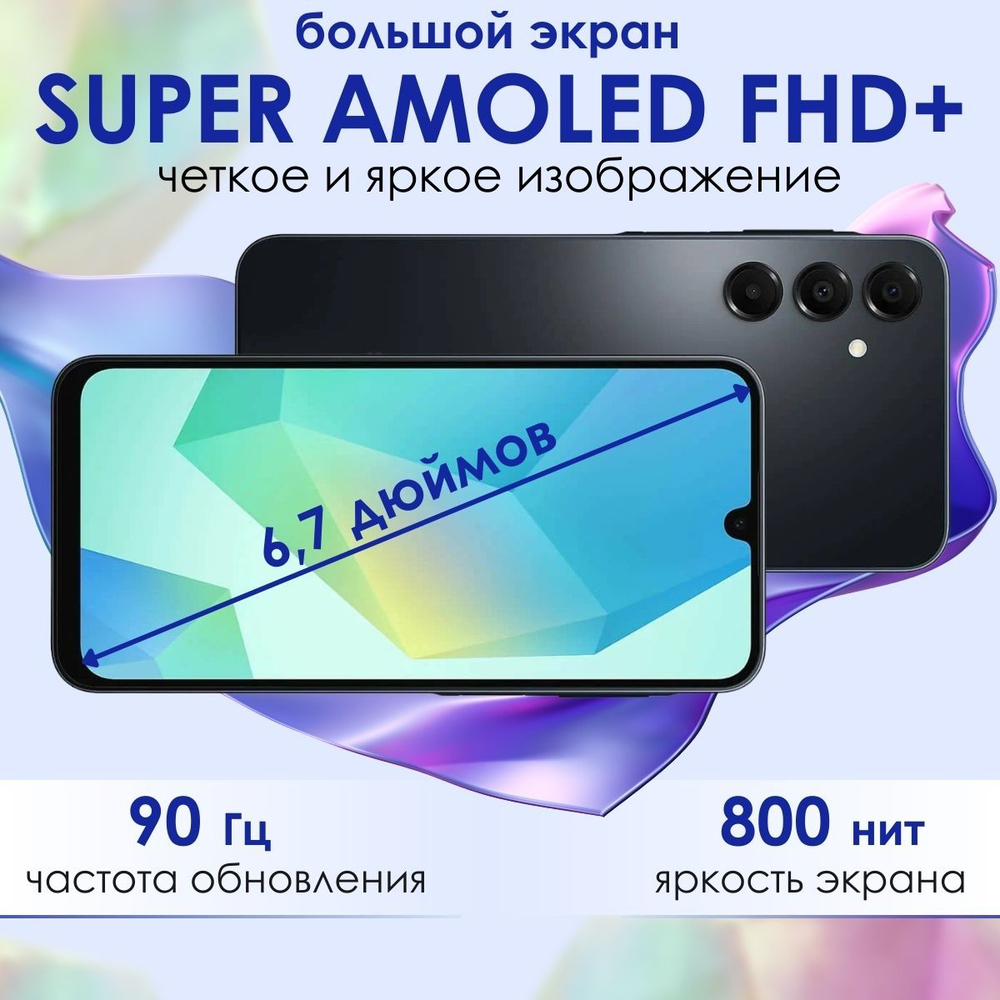 Восстановленный Смартфон Samsung Galaxy A16 4G 4/128Gb Global Blue Black