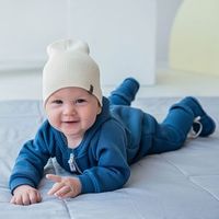Комбинезон с капюшоном "Деним" утепленный 3-18 м