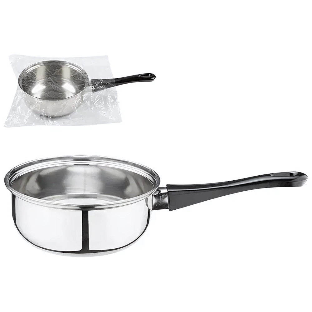 Ковш Buono из нерж стали с бакел ручкой, зерк полировка, объем 0,75 л, диа 14 см, однослой (упаковка