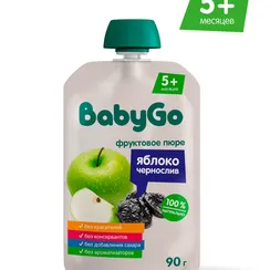 Пюре BabyGo яблоко-чернослив с 5 мес 90 г