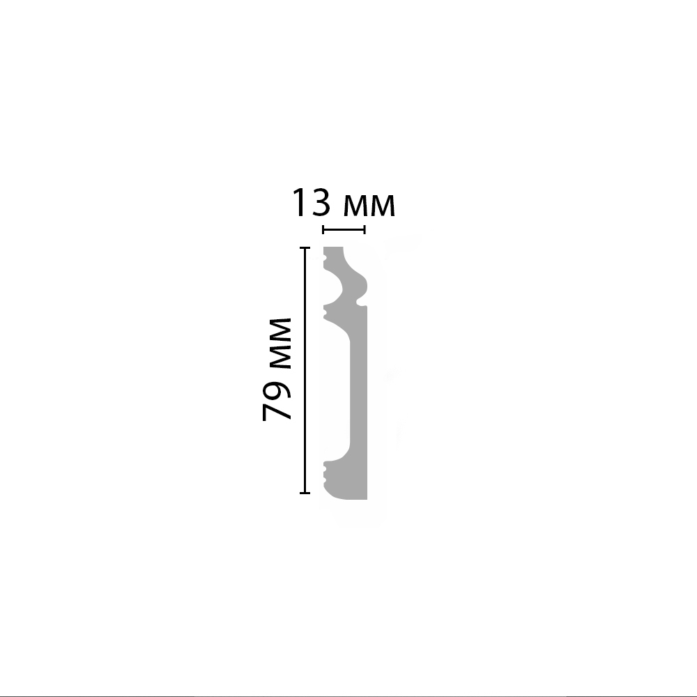Плинтус напольный Decomaster D005 79х13х2000мм