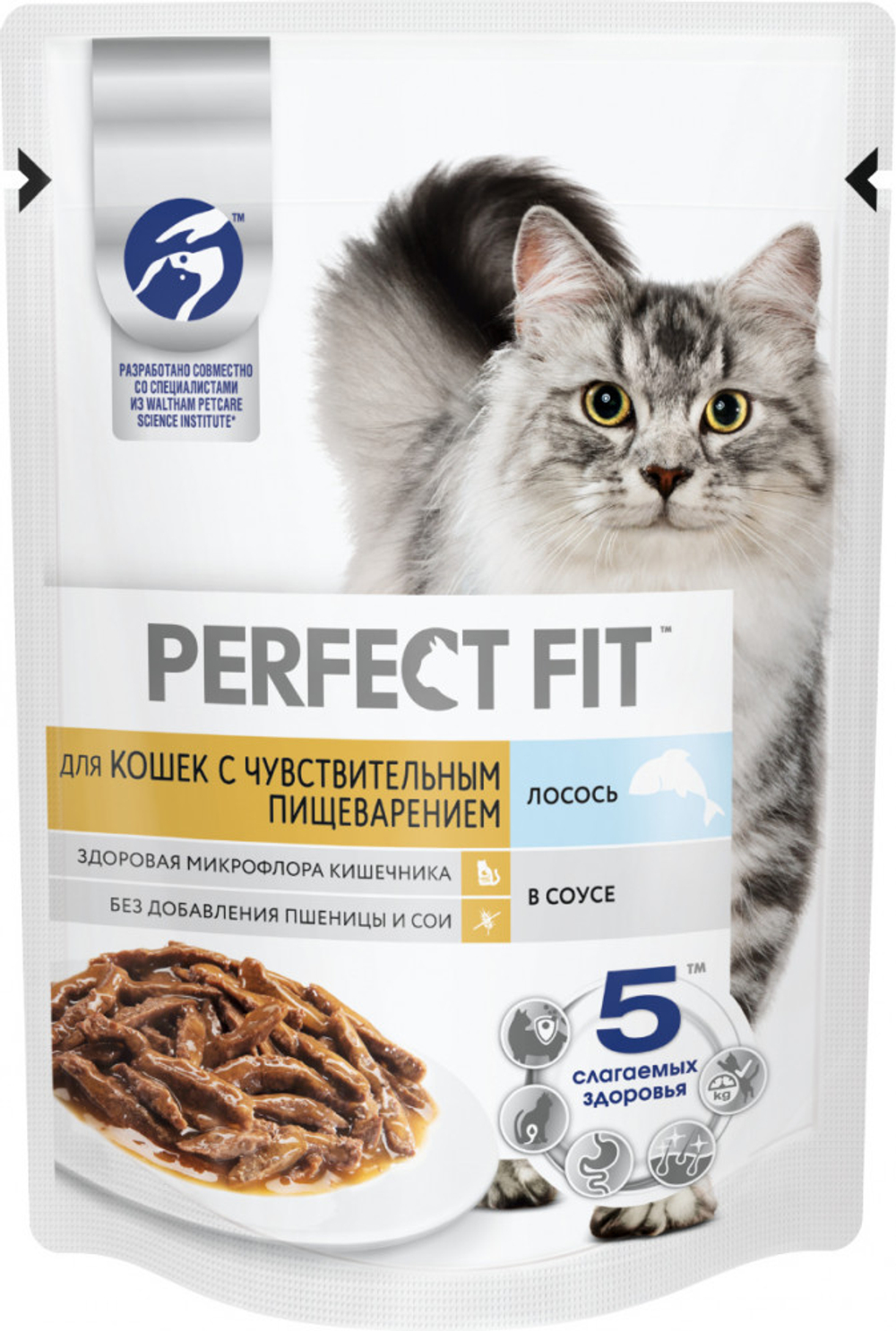 Perfect Fit, Сухой корм  для кошек с чувствит пищевар лосось