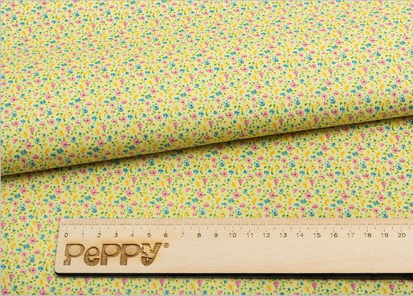 Ткань для пэчворка Peppy Нежная история, отрез 50х55 см, 146 г/м², НИ-15 желтый, Peppy