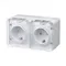 Розетка двойная с крышкой IP54 Systeme Electric AtlasDesign Profi54 Белый ATN540126