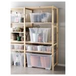 Контейнер с крышкой IKEA SAMLA (САМЛА), Прозрачный, 79x57x18 см, 55 л