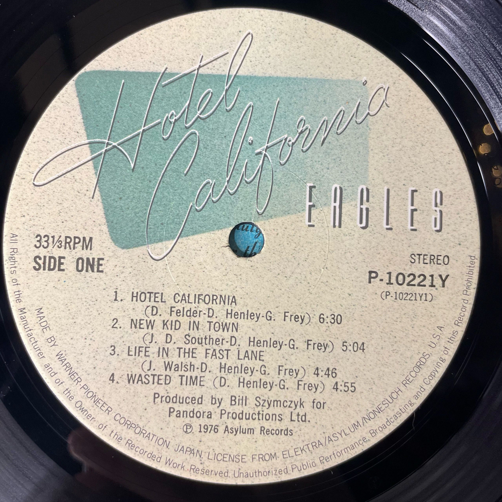 Винтажная виниловая пластинка LP Eagles Hotel California (Япония 1976) (Без Оби) Victim Of Love
