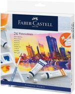 Акварель художественная Faber-Castell "Watercolours", 24цв., 9мл, туба, картон. упаковка