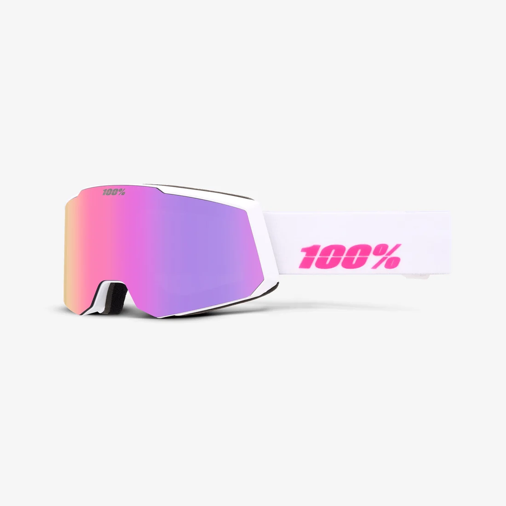 Горнолыжная маска 100% Snowcraft S / White / Hiper Purple Mirror Lens / на узкое лицо