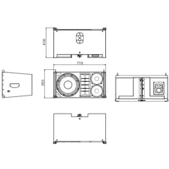 Studiomaster V312 Пассивный элемент линейного массива в режиме Bi-amp