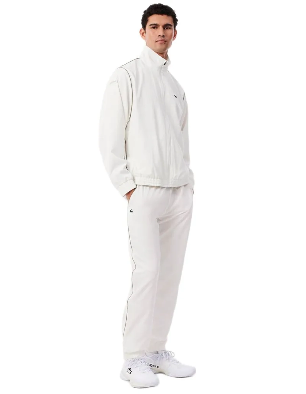 Men's Спортивный костюм Lacoste Tennis x Novak Djokovic - white/khaki green
