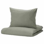 Комплект постельного белья IKEA AKERFIBBLA (ОКЕРФИББЛА), Двуспальный, Хари в клетку, 240x220, 50x80 см
