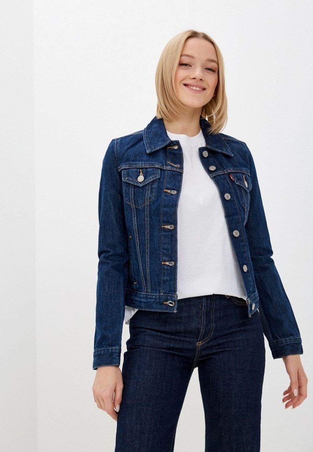 Куртка джинсовая женская LEVI'S ORIGINAL TRUCKER MED INDIGO - WORN IN