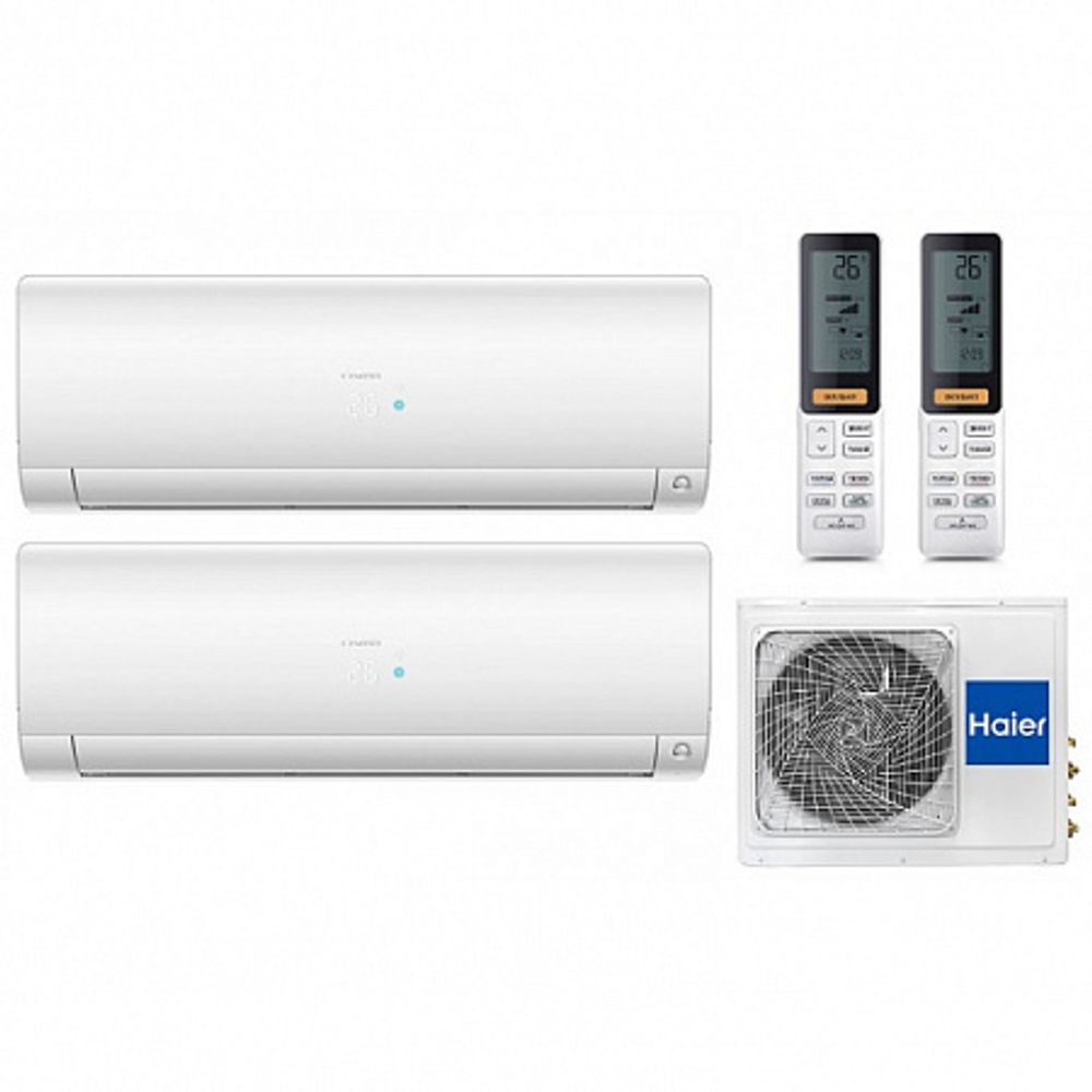 Мульти сплит-система Haier на 2 комнаты (25+35 кв.м.) FLEXIS White