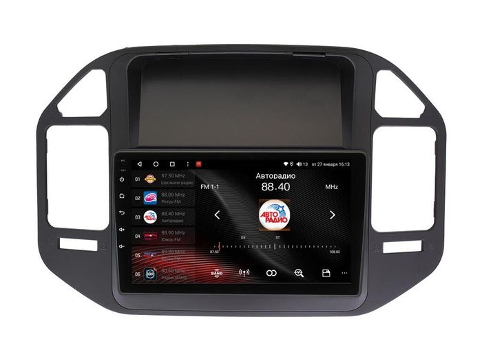 Магнитола для Mitsubishi Pajero 3, Montero 3 1999-2006 (рамка черная) - Vaycar VA47-1019 на Android 13, 4G SIM-слот