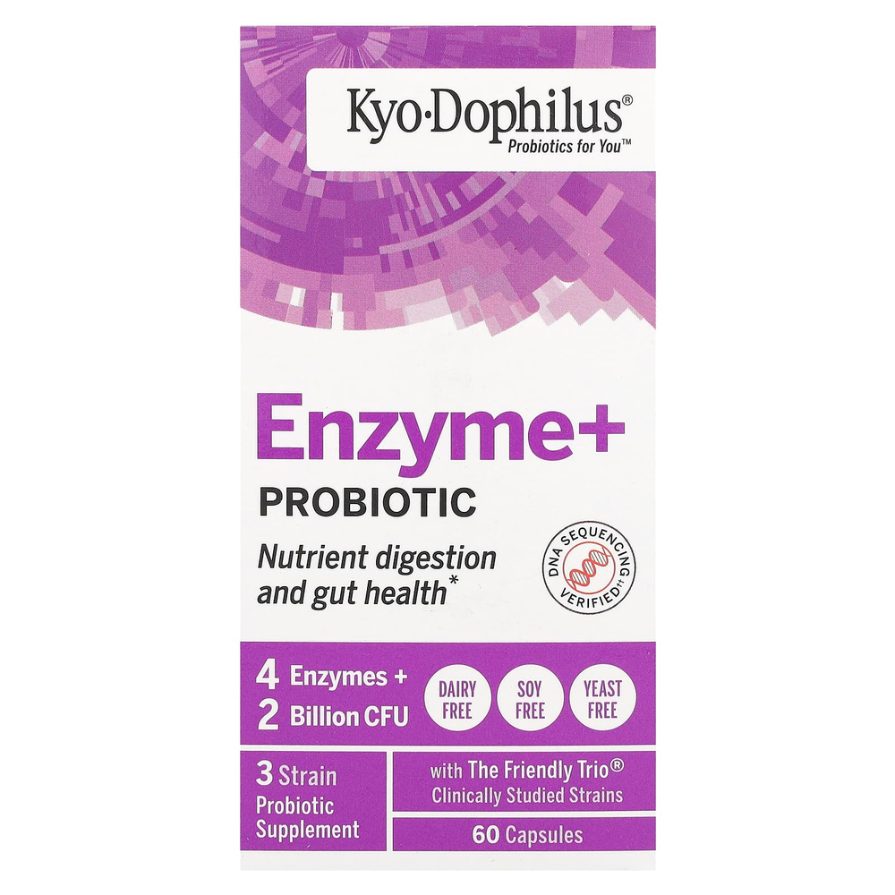 Kyolic, Kyo Dophilus, фермент и пробиотик, 60 капсул