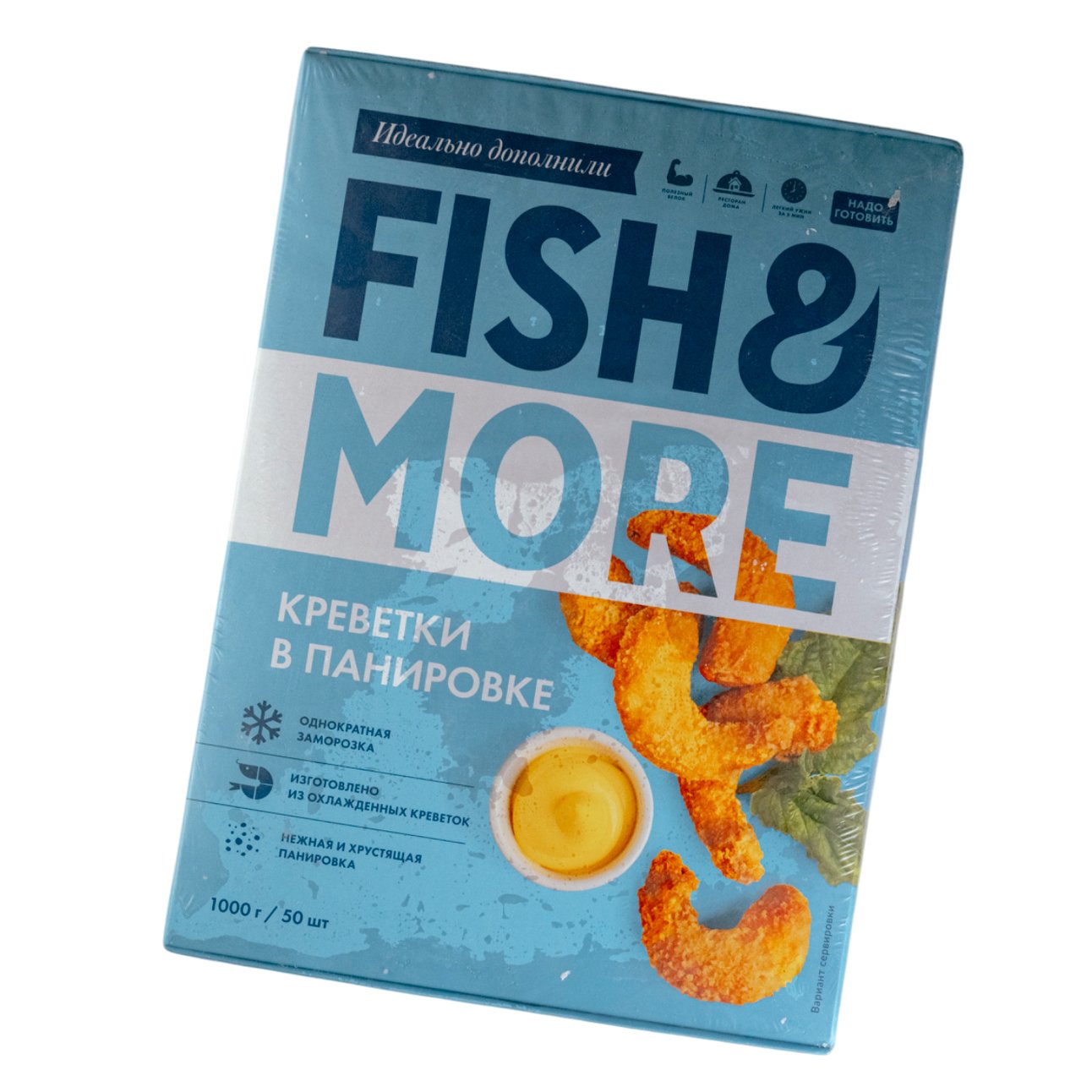 Креветка ваннамей очищ в панировке 21/25 Fish&More 1кг