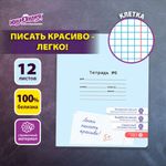 Тетрадь УЧУСЬ ПИСАТЬ № 6 12 л. клетка, со справочным материалом, обложка картон, ЮНЛАНДИЯ, 404849, 20шт