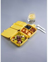 Yemək qabı \ Ланч-бокс «Bento», 1,2 л, 14×14×9 см, 4 отделения, цвет оранжевый