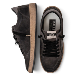 Men’s Ball Star in Dark Gray Suede with Black Leather Star