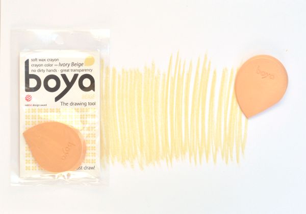 Пастель восковая Boya, мелок, 20 г, 1 шт, бежевый
