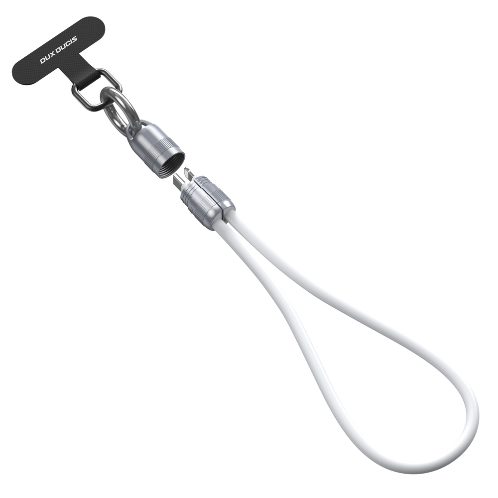 Кабель со съемным ремешком, разъемом USB-C на Lightning, быстрая зарядка 27W, длина 30см, белый цвета, серия LCBA Series от Dux Ducis