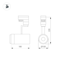 Светильник LGD-ZEUS-TRUECOLOR-4TR-R100-30W Warm3000 CRI98 (BK, 20-60 deg, 230V) (Arlight, IP20 Металл, 3 года) 031429