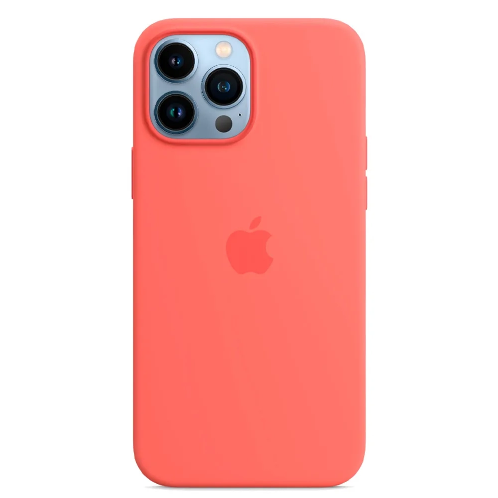Силиконовый чехол с поддержкой MagSafe Apple Silicone Case для iPhone 13 Pro, Pink Pomelo (Розовый помело)