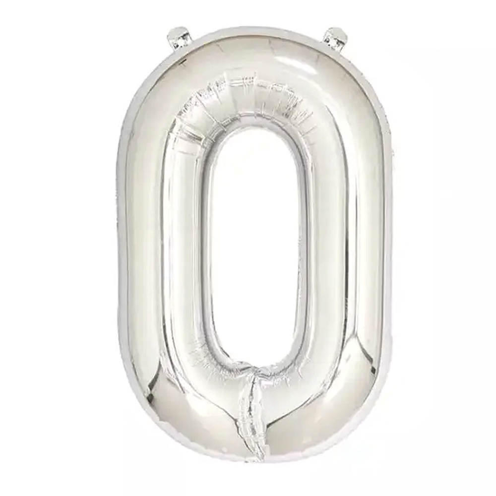 Шар цифра СЕРЕБРО 100см