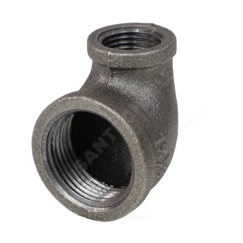 Угольник переходной чугун Ду 20х15 (3/4"х1/2") ВР/ВР Fittex PLUS