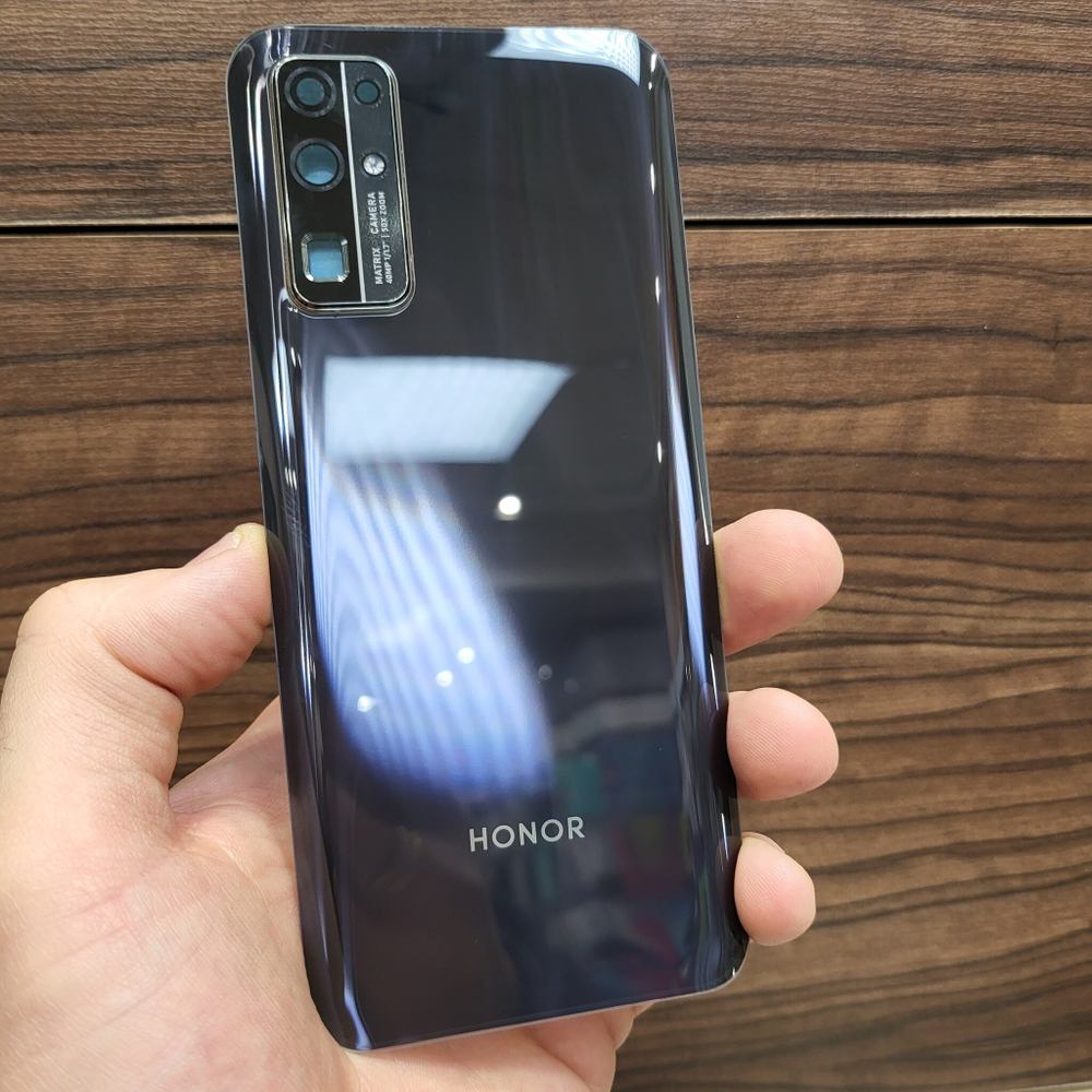 Крышка для Honor 30 - задняя стеклянная панель "Высокое качество" (чёрного цвета)