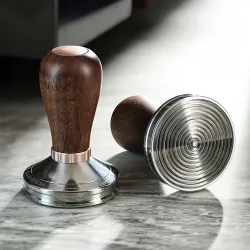 Темпер для кофе d 58 мм h9 см Thunder Tamper нерж. сталь дерев. ручка коричневый ZeroHero