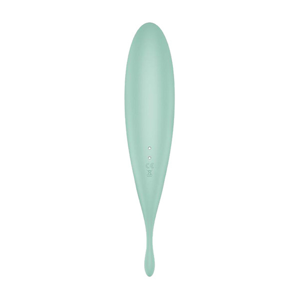 Мятный вибромассажер 22,2см Satisfyer Twirling Pro+
